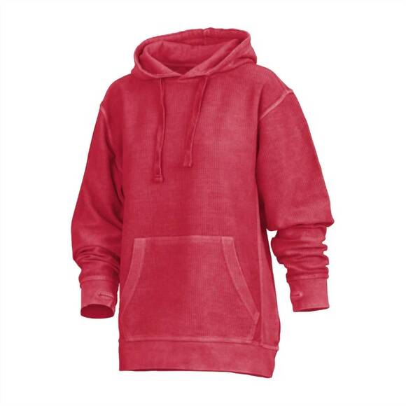 ROYCE BRAND Tops - NEW ROYCE BRAND women's comfy corduroy hoodies with pockets in red